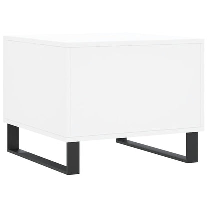 vidaXL Table basse Blanc 50x50x40 cm Bois d'ingénierie