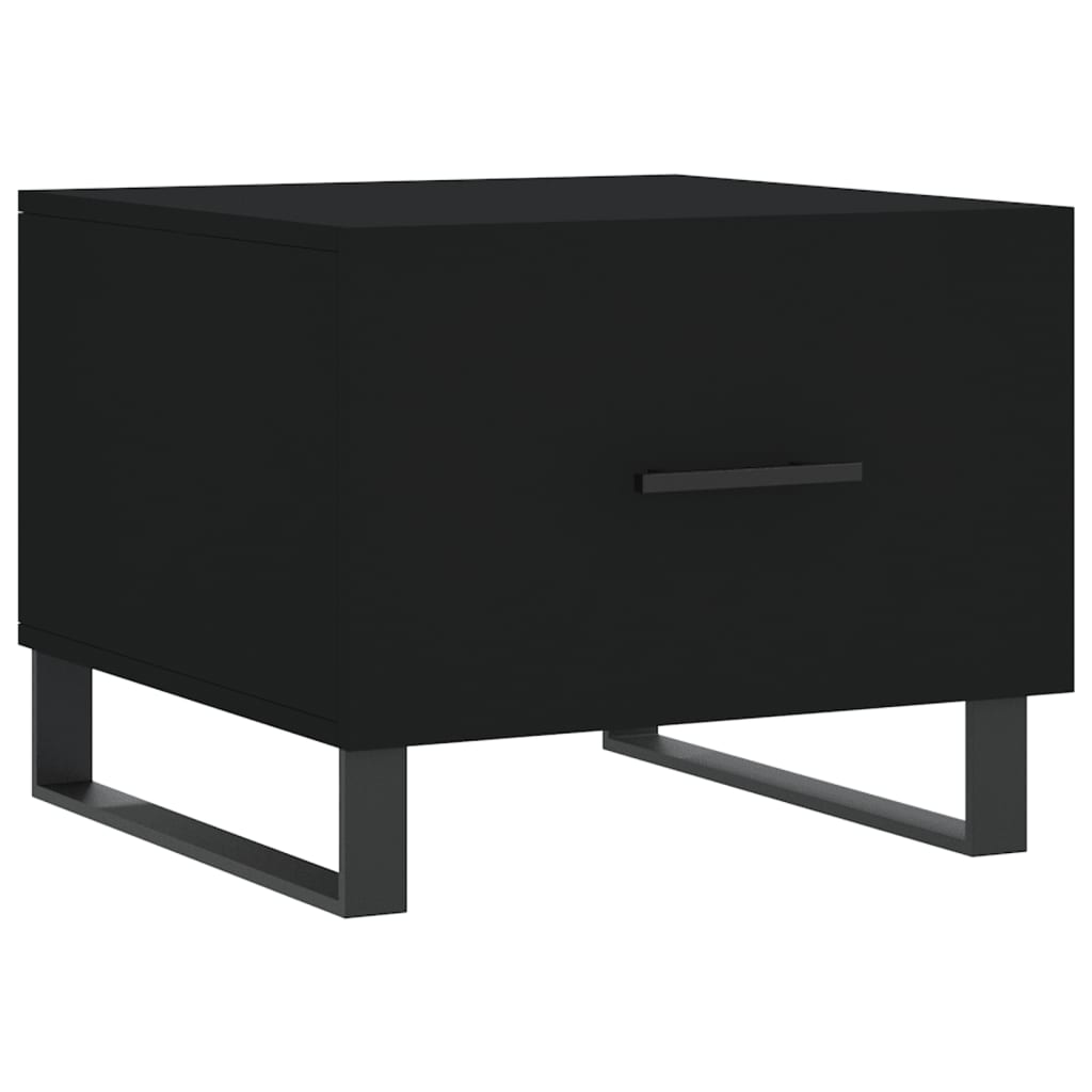 vidaXL Table basse noire 50x50x40 cm en bois d'ingénierie