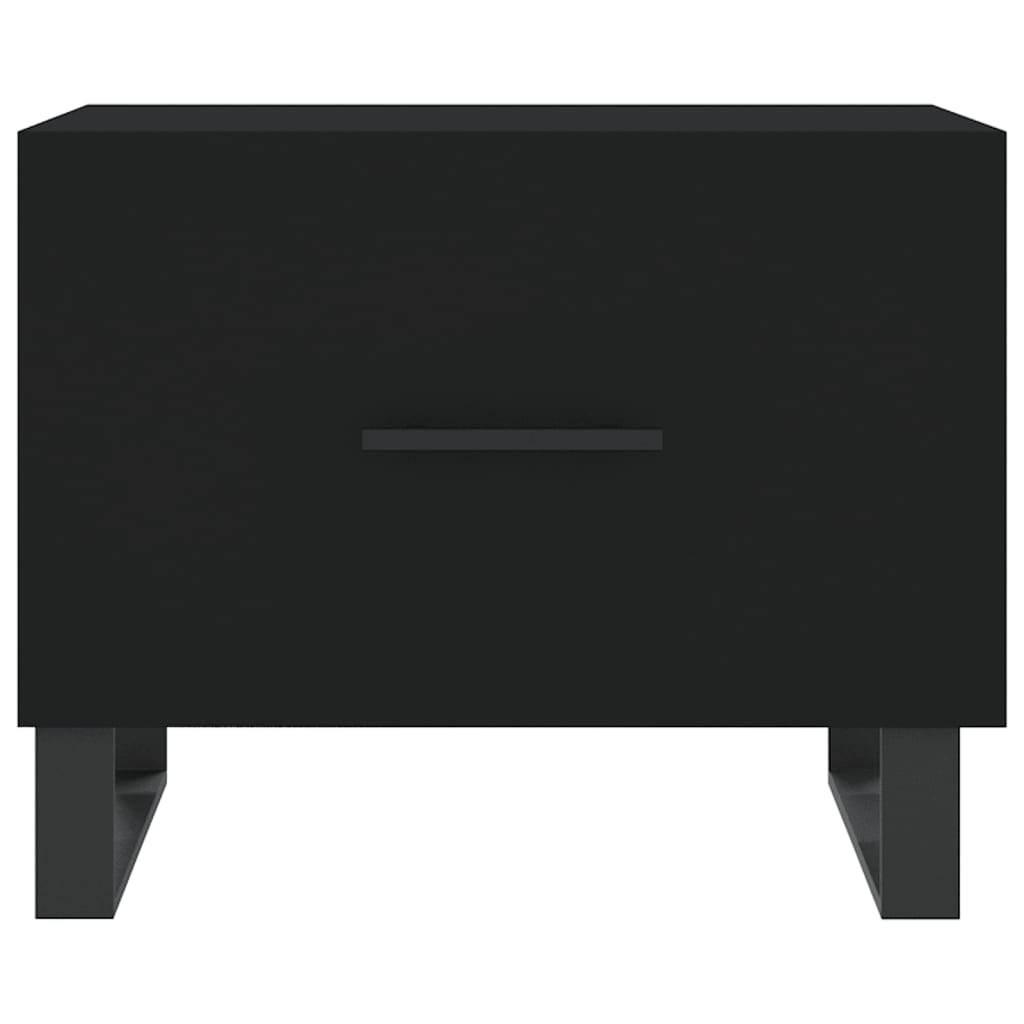 vidaXL Table basse noire 50x50x40 cm en bois d'ingénierie
