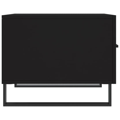 vidaXL Table basse noire 50x50x40 cm en bois d'ingénierie