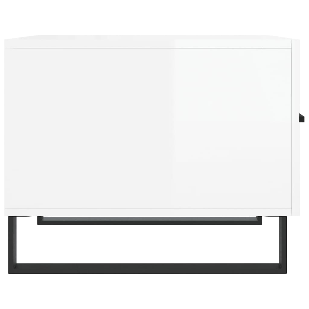 vidaXL Couchtische 2 Stk. Hochglanz-Weiß 50x50x40 cm Holzwerkstoff