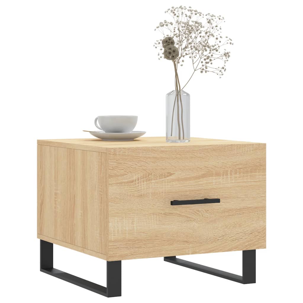 vidaXL Tables basses 2 pcs Chêne sonoma 50x50x40 cm Bois d'ingénierie