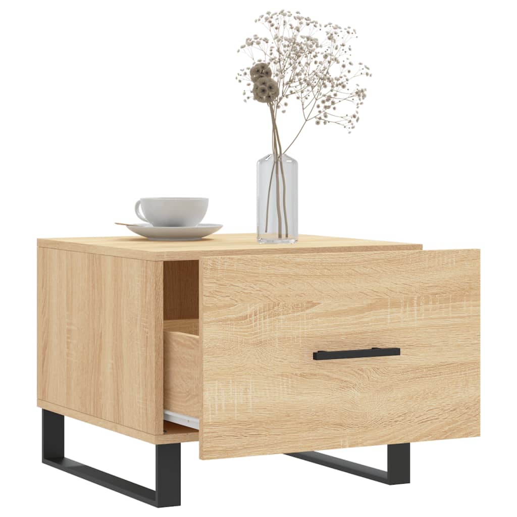 vidaXL Tables basses 2 pcs Chêne sonoma 50x50x40 cm Bois d'ingénierie