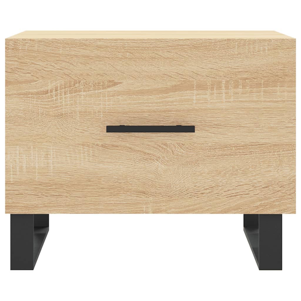 vidaXL Tables basses 2 pcs Chêne sonoma 50x50x40 cm Bois d'ingénierie