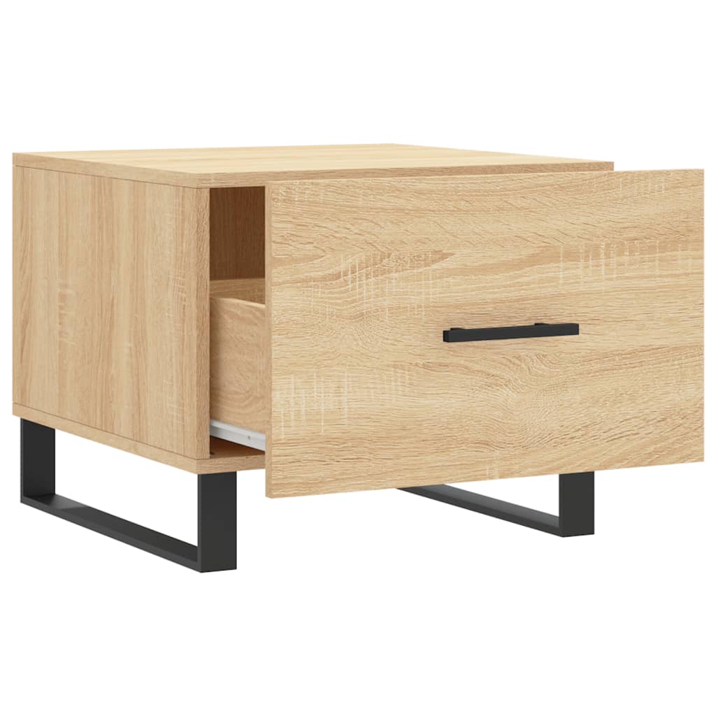 vidaXL Tables basses 2 pcs Chêne sonoma 50x50x40 cm Bois d'ingénierie