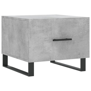 vidaXL Table basse gris béton 50x50x40 cm aggloméré