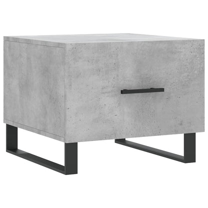 vidaXL Table basse gris béton 50x50x40 cm aggloméré