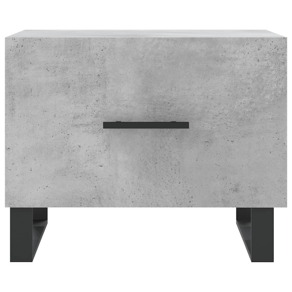 vidaXL Table basse gris béton 50x50x40 cm aggloméré