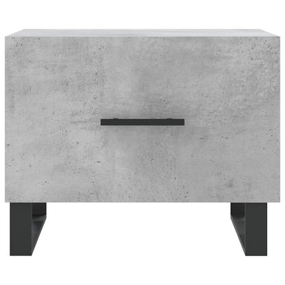 vidaXL Table basse gris béton 50x50x40 cm aggloméré