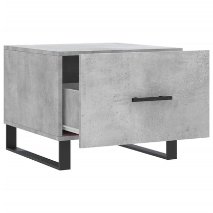 vidaXL Table basse gris béton 50x50x40 cm aggloméré