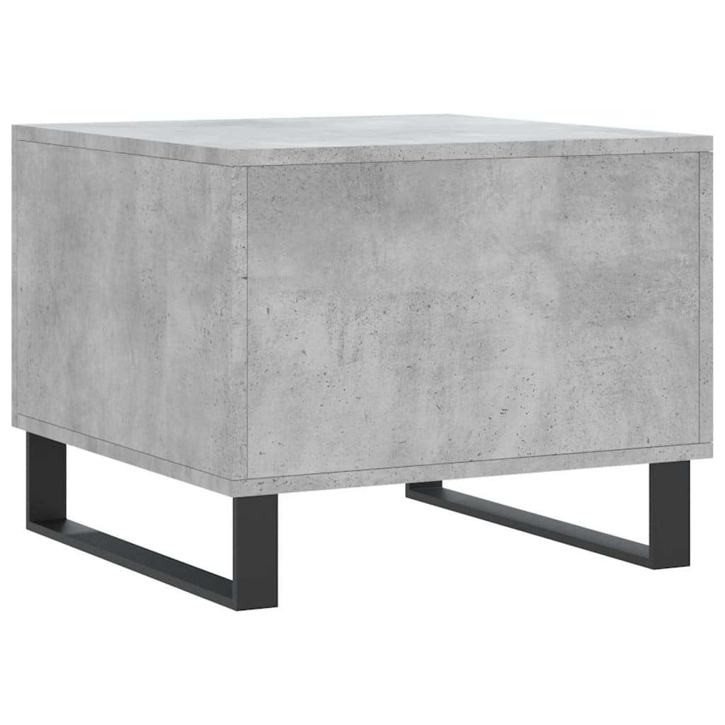 vidaXL Table basse gris béton 50x50x40 cm aggloméré