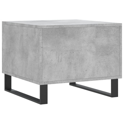 vidaXL Table basse gris béton 50x50x40 cm aggloméré