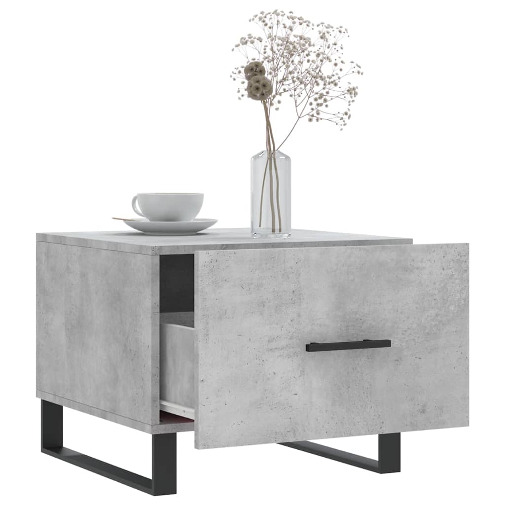 vidaXL Tables basses 2 pcs Gris béton 50x50x40 cm Bois d'ingénierie