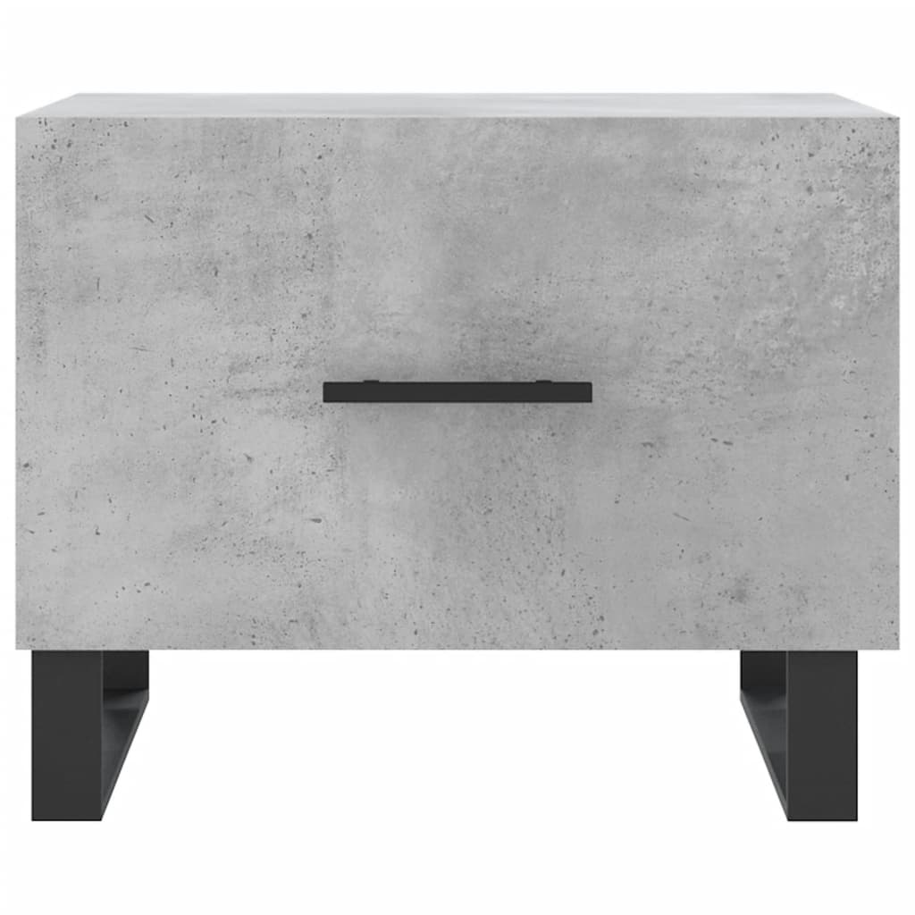 vidaXL Tables basses 2 pcs Gris béton 50x50x40 cm Bois d'ingénierie
