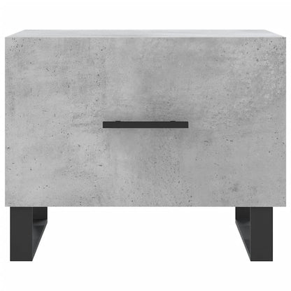 vidaXL Tables basses 2 pcs Gris béton 50x50x40 cm Bois d'ingénierie
