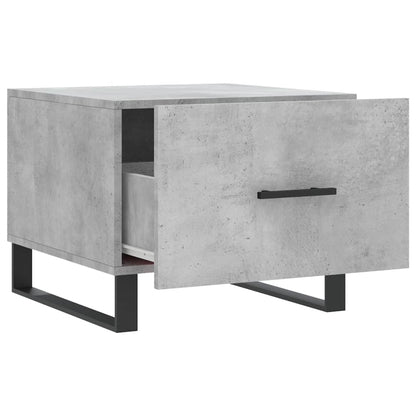 vidaXL Tables basses 2 pcs Gris béton 50x50x40 cm Bois d'ingénierie