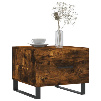 vidaXL Tables basses 2 pcs. chêne fumé 50x50x40 cm bois d'ingénierie