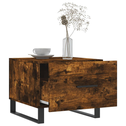 vidaXL Tables basses 2 pcs. chêne fumé 50x50x40 cm bois d'ingénierie