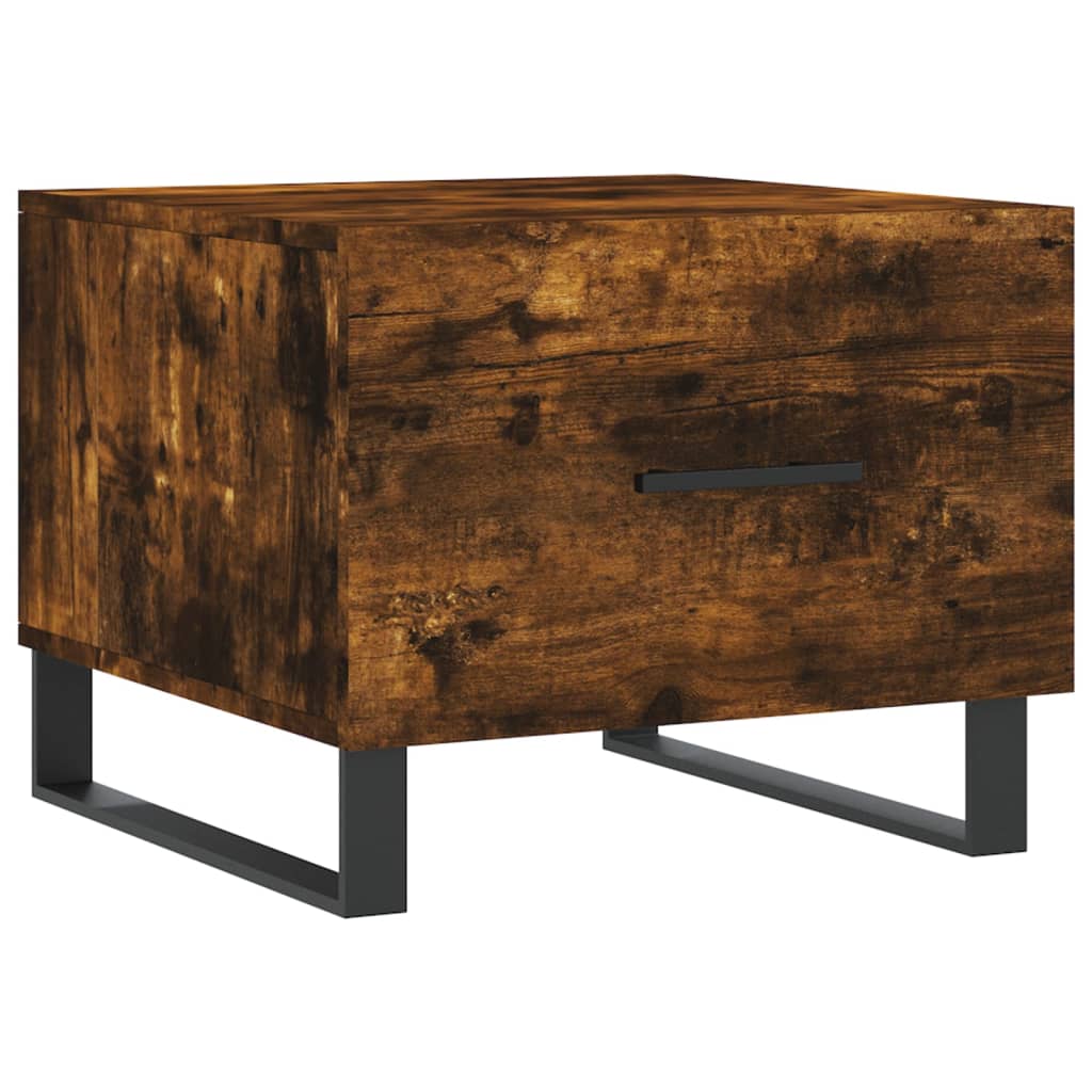 vidaXL Tables basses 2 pcs. chêne fumé 50x50x40 cm bois d'ingénierie