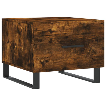 vidaXL Tables basses 2 pcs. chêne fumé 50x50x40 cm bois d'ingénierie