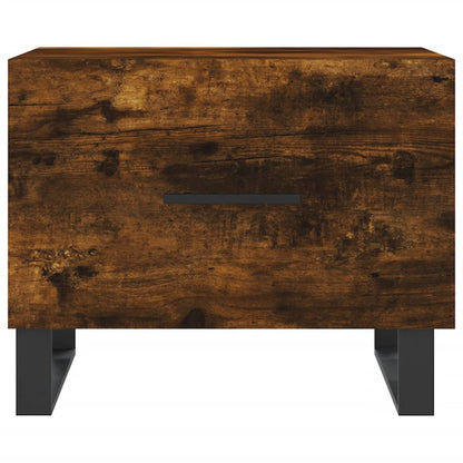 vidaXL Tables basses 2 pcs. chêne fumé 50x50x40 cm bois d'ingénierie