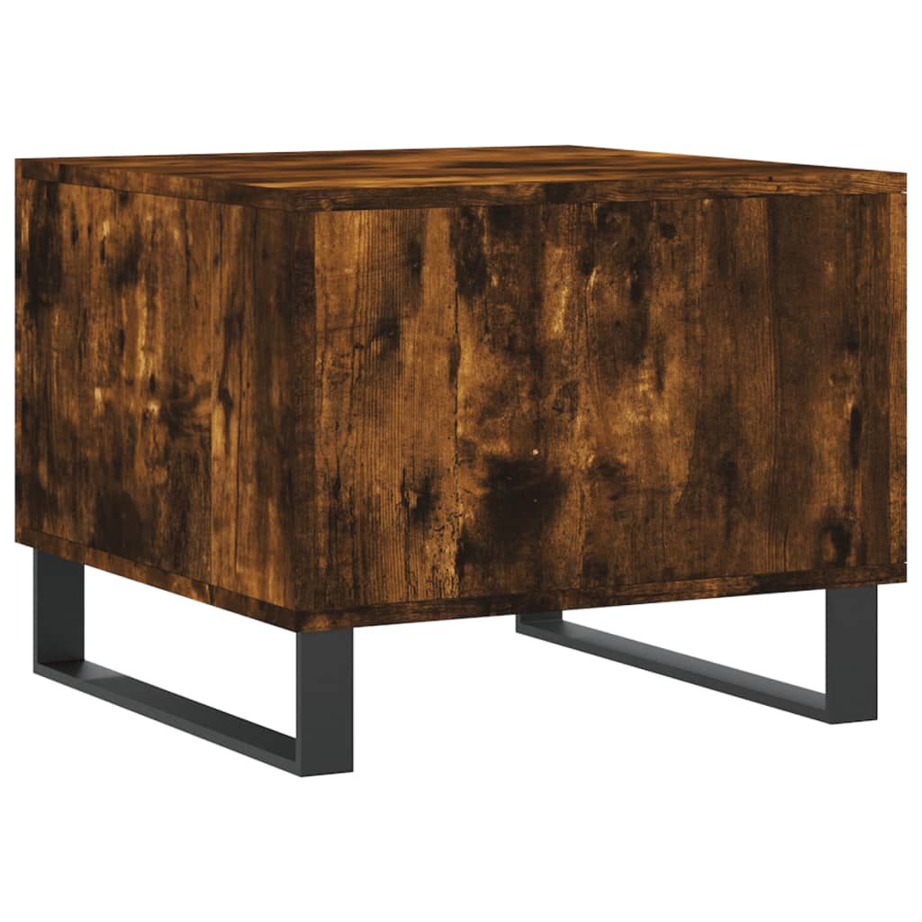 vidaXL Tables basses 2 pcs. chêne fumé 50x50x40 cm bois d'ingénierie
