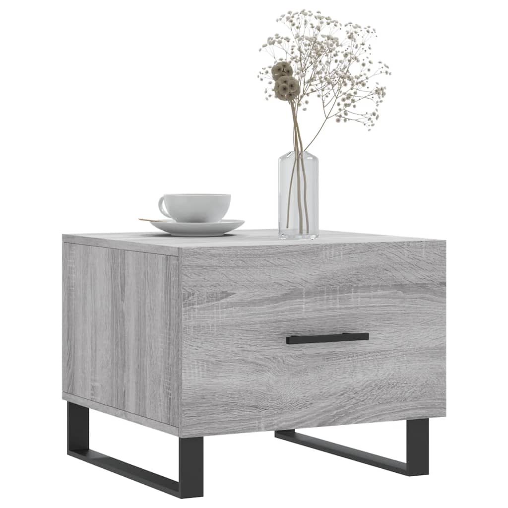 vidaXL Tables basses 2 pcs Gris Sonoma 50x50x40 cm Bois d'ingénierie