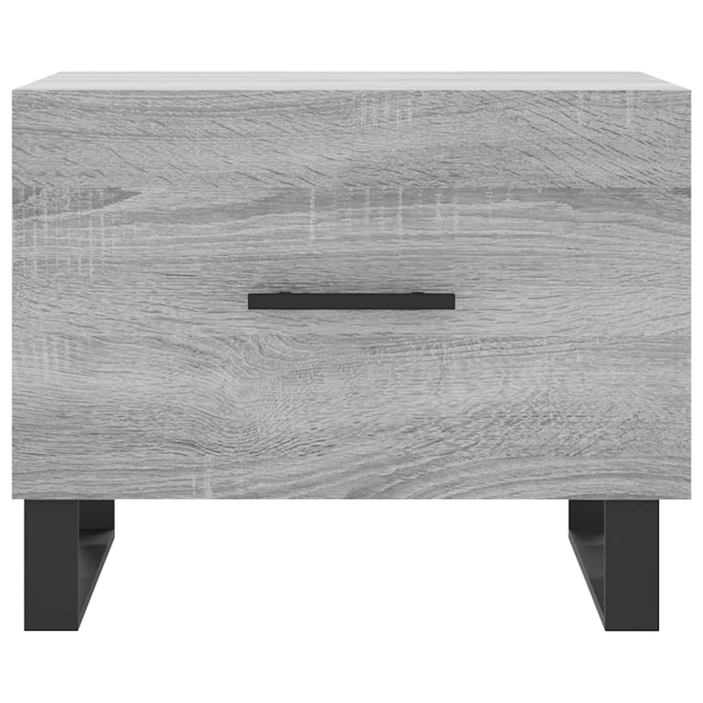 vidaXL Tables basses 2 pcs Gris Sonoma 50x50x40 cm Bois d'ingénierie