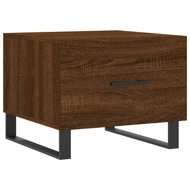 vidaXL Table basse aspect chêne marron 50x50x40 cm Bois d'ingénierie