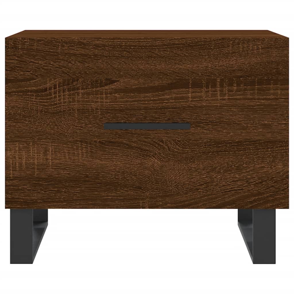 vidaXL Table basse aspect chêne marron 50x50x40 cm Bois d'ingénierie