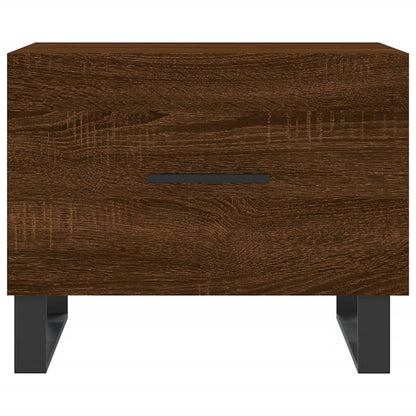 vidaXL Table basse aspect chêne marron 50x50x40 cm Bois d'ingénierie