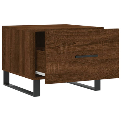 vidaXL Table basse aspect chêne marron 50x50x40 cm Bois d'ingénierie