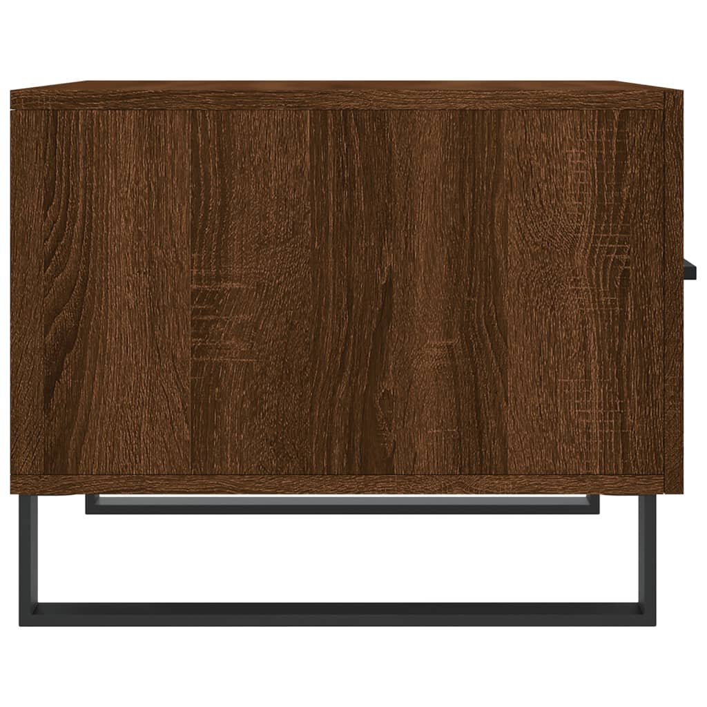 vidaXL Table basse aspect chêne marron 50x50x40 cm Bois d'ingénierie
