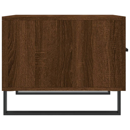 vidaXL Table basse aspect chêne marron 50x50x40 cm Bois d'ingénierie