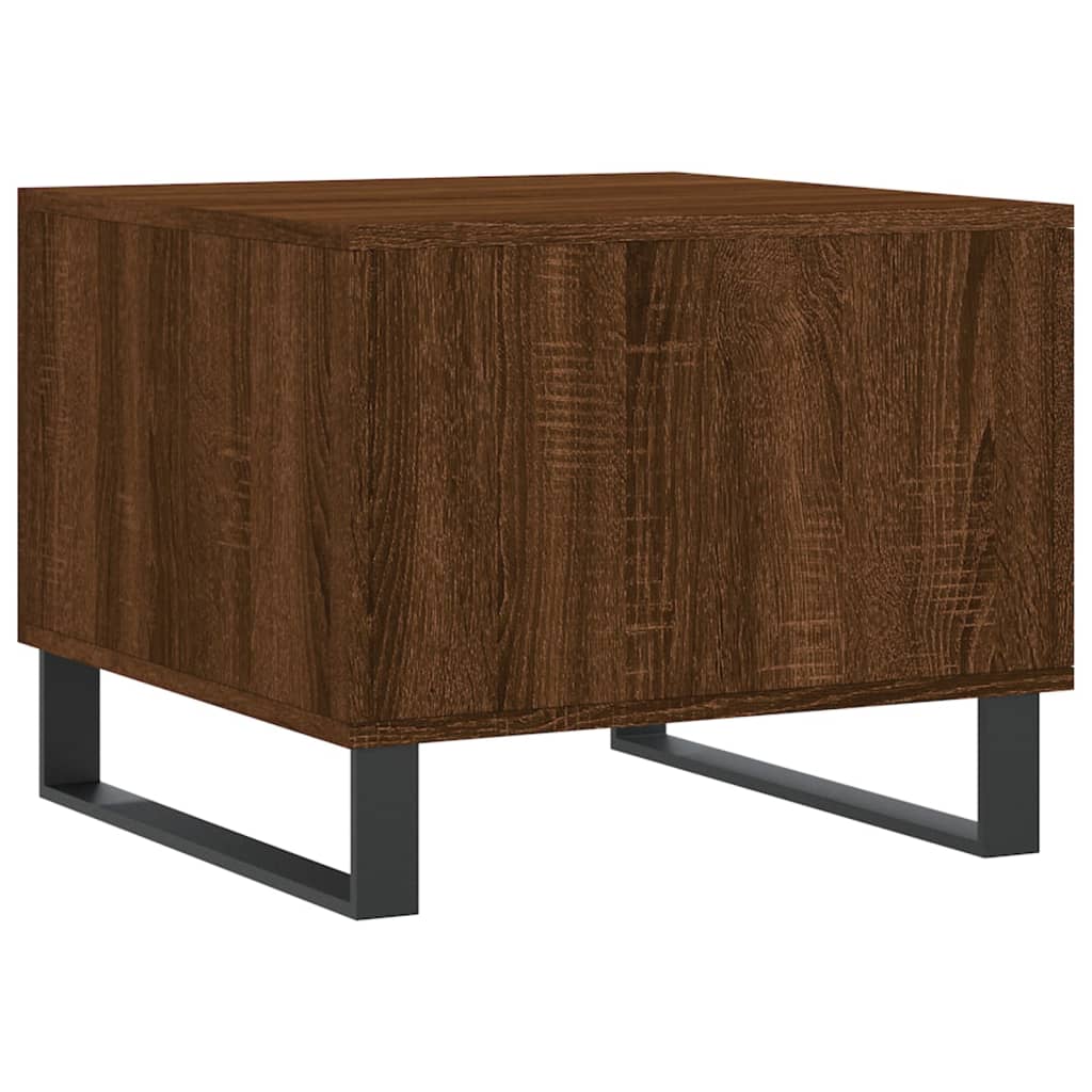 vidaXL Table basse aspect chêne marron 50x50x40 cm Bois d'ingénierie