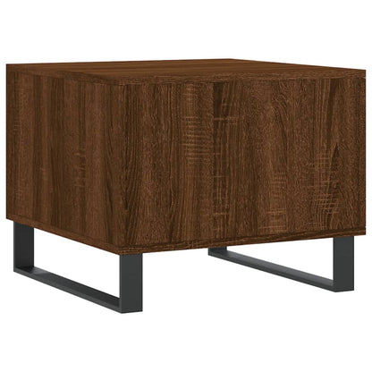 vidaXL Table basse aspect chêne marron 50x50x40 cm Bois d'ingénierie