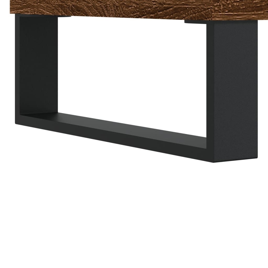 vidaXL Table basse aspect chêne marron 50x50x40 cm Bois d'ingénierie