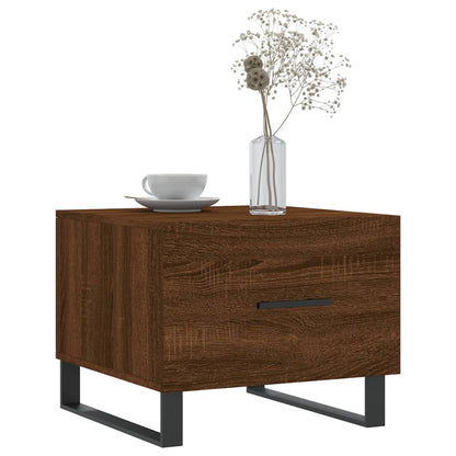 vidaXL Tables basses 2 pcs Aspect chêne marron 50x50x40 cm Bois d'ingénierie