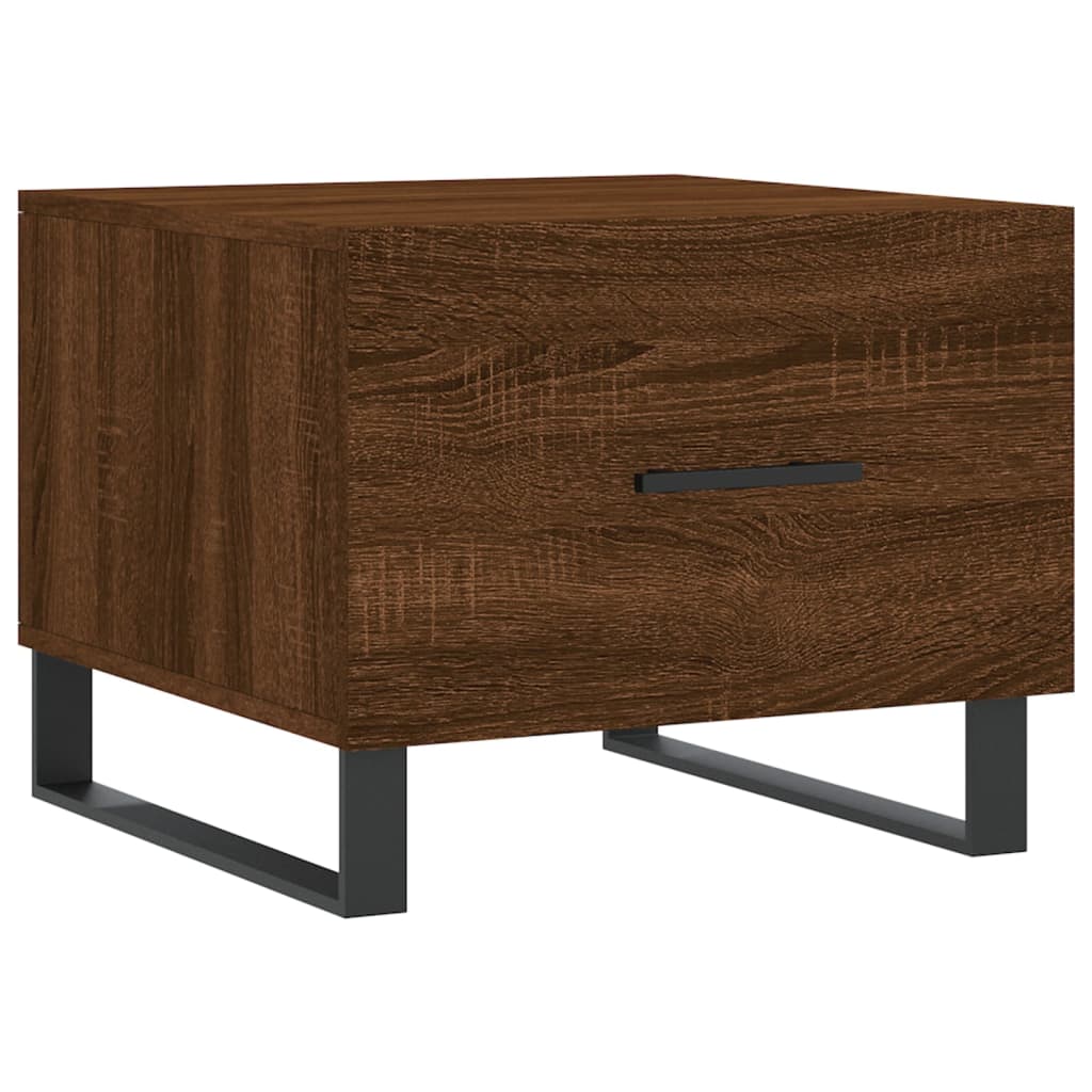 vidaXL Tables basses 2 pcs Aspect chêne marron 50x50x40 cm Bois d'ingénierie