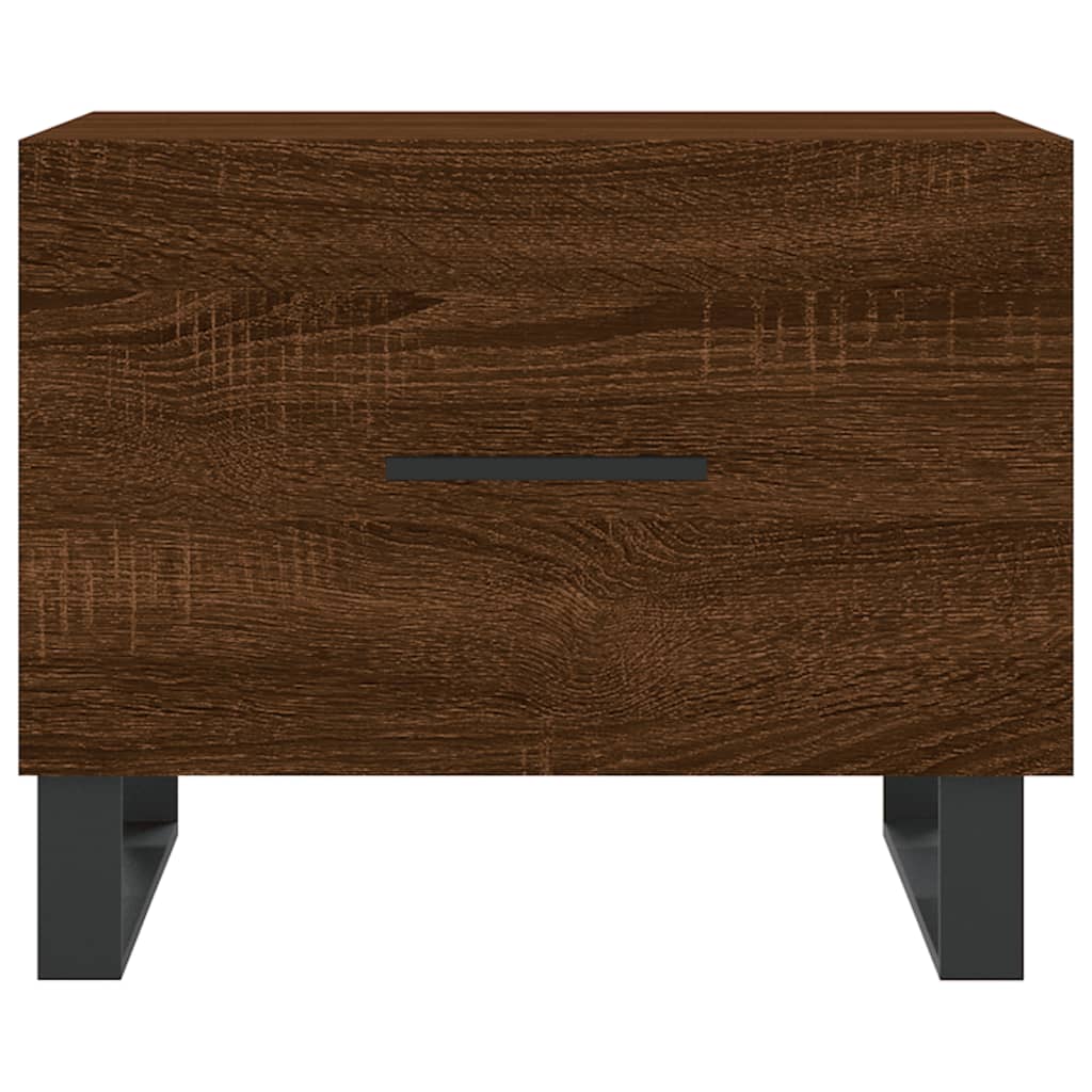 vidaXL Tables basses 2 pcs Aspect chêne marron 50x50x40 cm Bois d'ingénierie