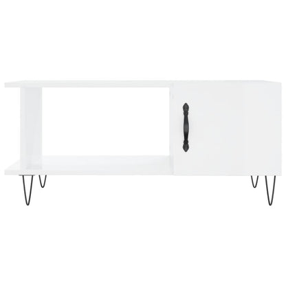 vidaXL Couchtisch Hochglanz-Weiß 90x50x40 cm Holzwerkstoff