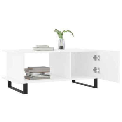 vidaXL Table basse Blanc 90x50x40 cm Bois d'ingénierie