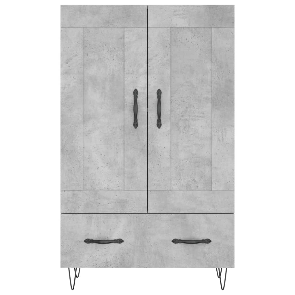 vidaXL Highboard Betongrau 69,5x31x115 cm Holzwerkstoff
