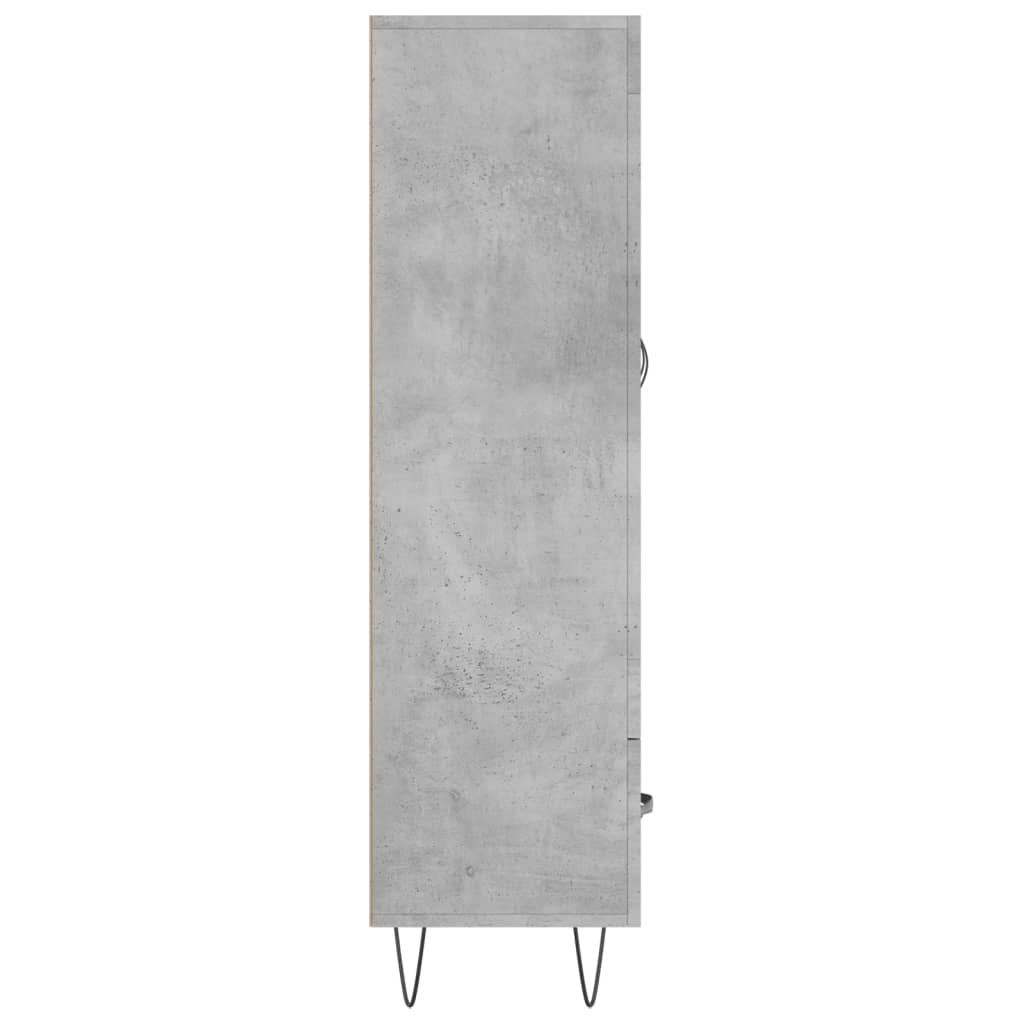 vidaXL Highboard Betongrau 69,5x31x115 cm Holzwerkstoff
