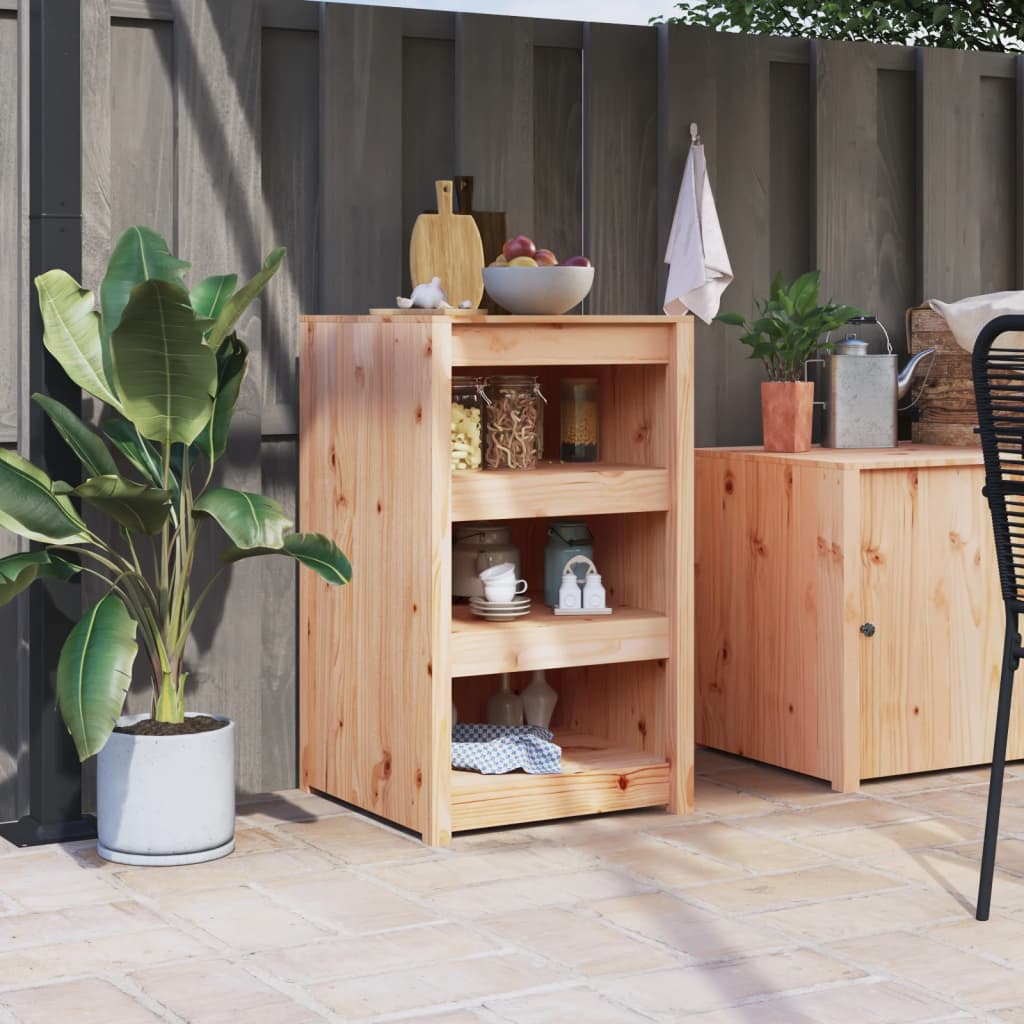 vidaXL Outdoor-Küchenschrank 55x55x92 cm Massivholz Kiefer