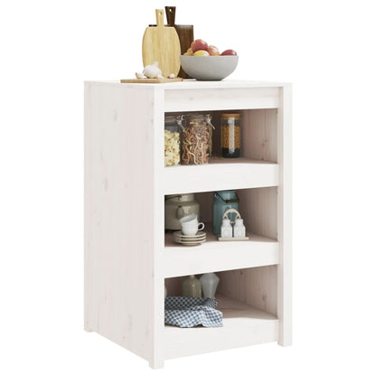 vidaXL Outdoor-Küchenschrank Weiß 55x55x92 cm Massivholz Kiefer