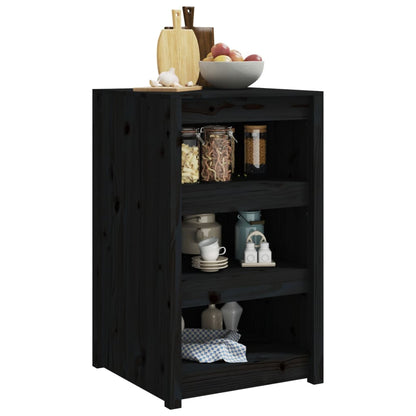 vidaXL Outdoor-Küchenschrank Schwarz 55x55x92 cm Massivholz Kiefer