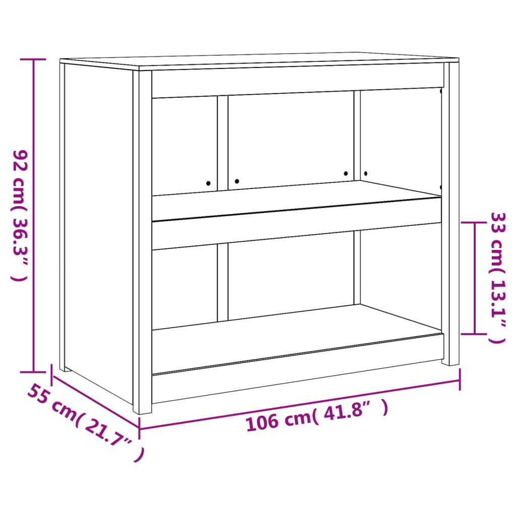 vidaXL Meuble bas de cuisine d'extérieur blanc 106x55x92 cm Bois de pin massif