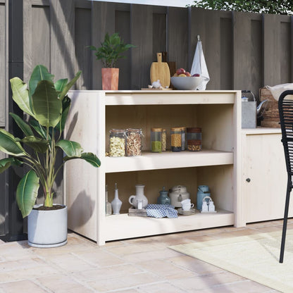 vidaXL Meuble bas de cuisine d'extérieur blanc 106x55x92 cm Bois de pin massif