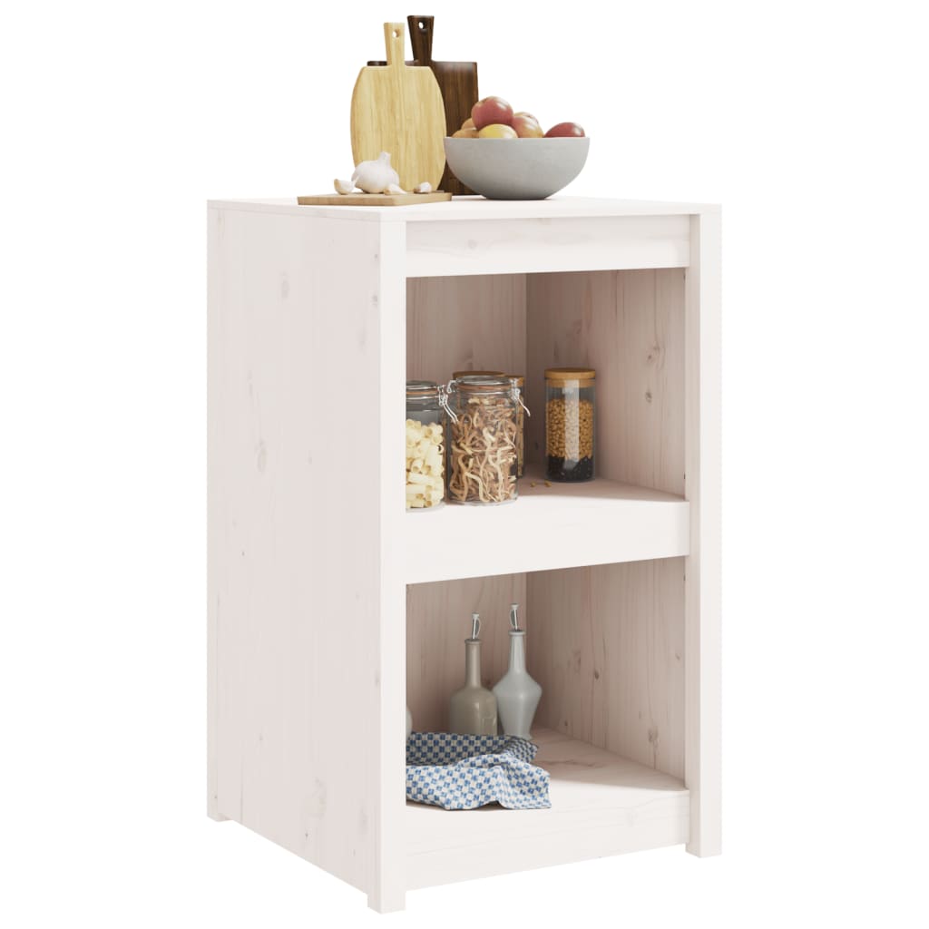 vidaXL Meuble de cuisine d'extérieur Blanc 55x55x92 cm Bois de pin massif